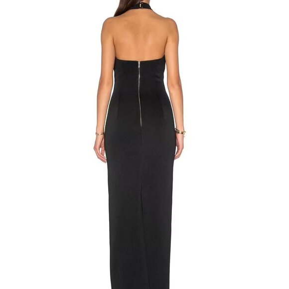 NEW Nicholas Dress Revolve Red Maxi Halter Dress Gown Plunge Neck Size 0 - Picture 5 of 11